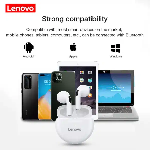 Lenovo LivePods HT38 TWS Bluetooth Earphone Mini Wireless Earbuds with Mic for iPhone Xiaomi Sport Waterproof 9D Stere Headphone - Image 6