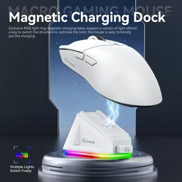 X2 Gaming Mouse RGB Magnetic Charger Wireless,24000DPI,1K Return Bluetooth Tri-Mode Connection,PAW3311 Macro Game Mouse - Image 4