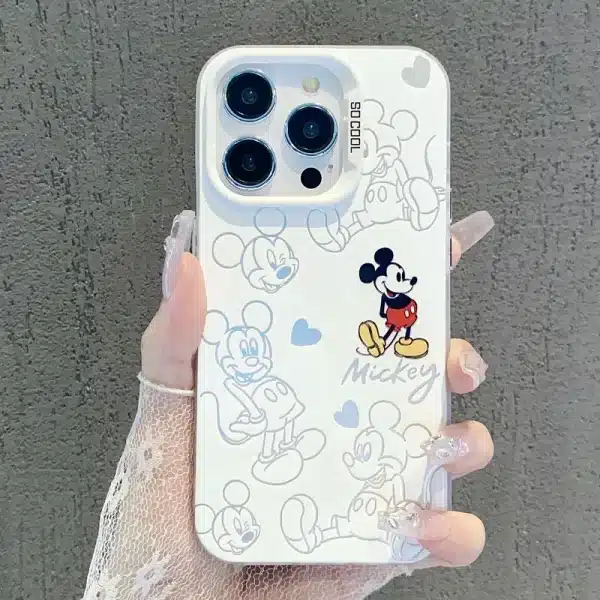Disney Mickey Minnie Mouse Individuality Cute Phone Case For iPhone 16 14 12 13 11 15ProMax XR XS 7 8 Plus Shockproof Back Cover - Image 2