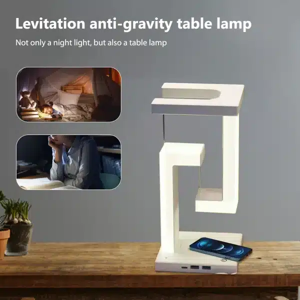 Anti-Gravity Table Light Stepless Dimming Suspended USB Romantic Night Lamps Lighting Ornaments Wireless Charger Home Decor - Image 2