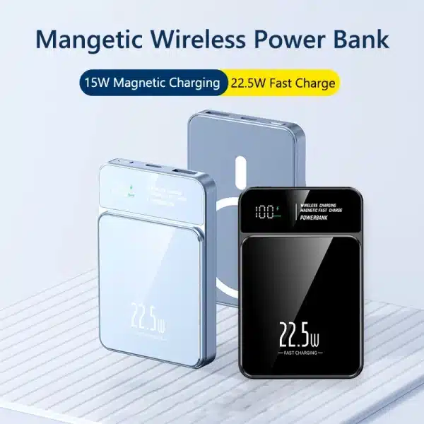 Magnetic Power Bank 20000mAh 15W Wireless Fast Charger for iPhone 15 14 13 12 Samsung S23 S22 Xiaomi Portable Battery Powerbank - Image 3