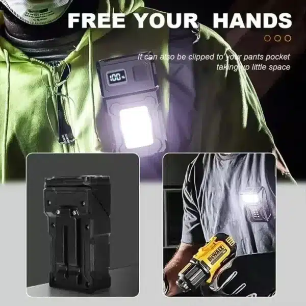 MINI USB Rechargeable LED Flashlight Portable Tail magnet flashlight Super Bright Camping Lantern Side COB emergency light - Image 6