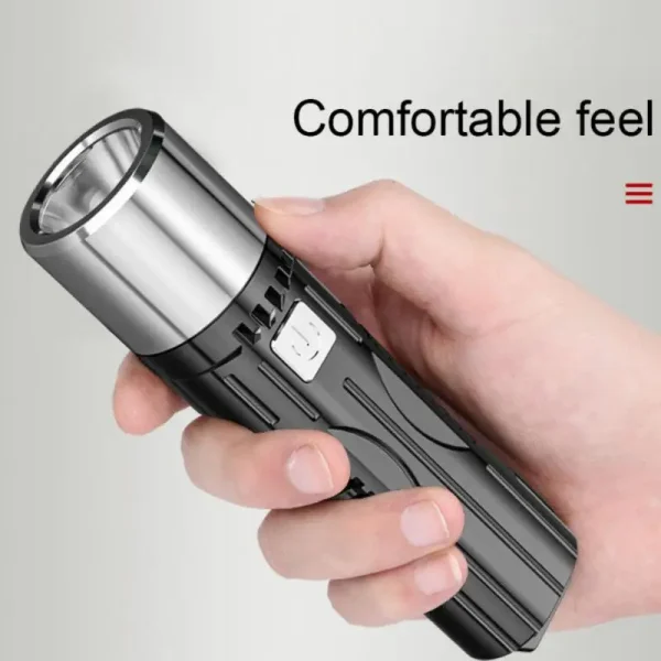 Super Bright LED Flashlight USB Rechargeable Led Torch for Night Riding Camping Hunting & Indoor Flash light - Image 4