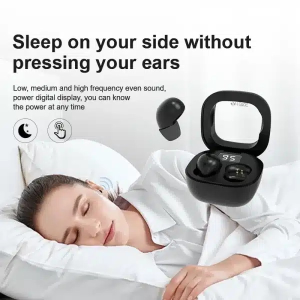 SK19 Wireless Bluetooth Headphones，TWS In-Ear Invisible Sleep Earbuds，With Mic Noise Cancelling Earphones,HIFI Music Headset - Image 3