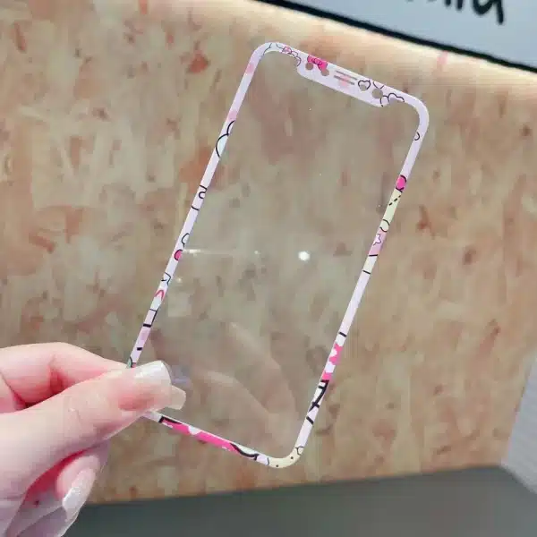 Tempered Glass for iPhone XR 11 15 14 13 12 Pro Max Screen Protector for 14plus 15plus Kuromi Cinnamoroll Hello Kitty Melody - Image 2