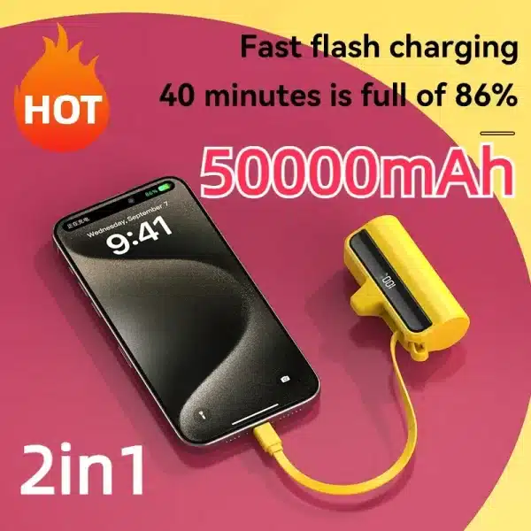 50000mah Mobile Charging Bank Large Capacity Bidirectional Wireless Type C Super Fast Charging Mobile Charging Bank - Image 2