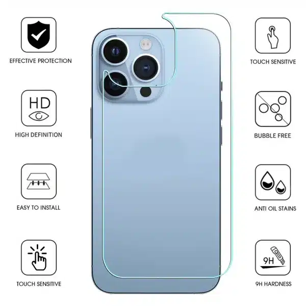 Tempered Glass Back Screen Protector for IPhone 16/16 Pro/16 Plus/16 ProMax Camera Lens Films for IPhone 15 Pro Plus 14 ProMax - Image 3