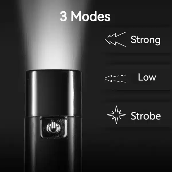 2 IN 1 Flashlight Portable Strong Light LED USB Rechargeable Power Bank Tactical Flashlight Outdoor Emergency Lighting Torch - Image 5