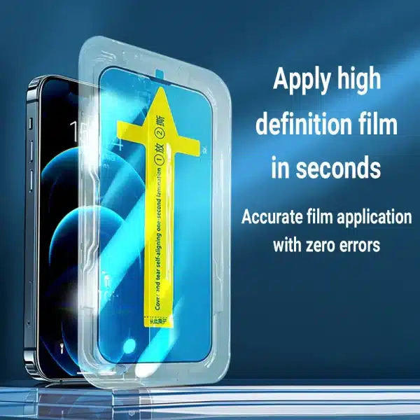 1-3PCS One-click free Installation HD Screen Protector For iPhone 16 15 14 13 12 11 Pro Max X XR XS Max 7 8 Plus Tempered Glass - Image 2