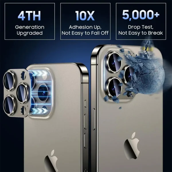 Metal Camera Lens Protector for iPhone 16promax 16pro 16plus 15 Pro Max 14 Plus Tempered Glass Screen Protection Film Accessory - Image 6