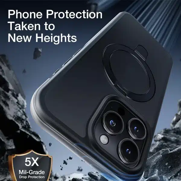 Translucent Magnetic Mobile Phone Case with Ring Kickstand for iPhone 16 15 14 Pro Max Plus 13 12 11 Mobile Cases Slim Cover - Image 3