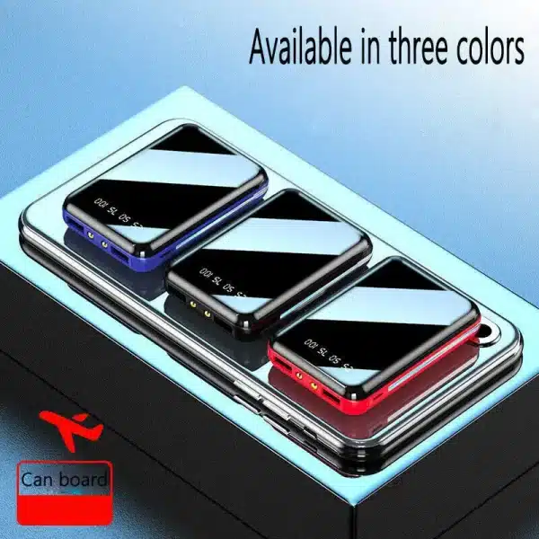 2024 NEW portable outdoors 50001mAh-100000mAh Mini Power Bank Portable Fast Charger Battery Pack 2 USB for Mobile Phone - Image 2
