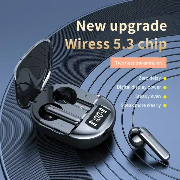 #K40 Earphone Bluetooth 5.3 Digital Display Wireless Headphones Noise Cancelling Earbuds High Fidelity Stereo Sound With Mic - Image 3