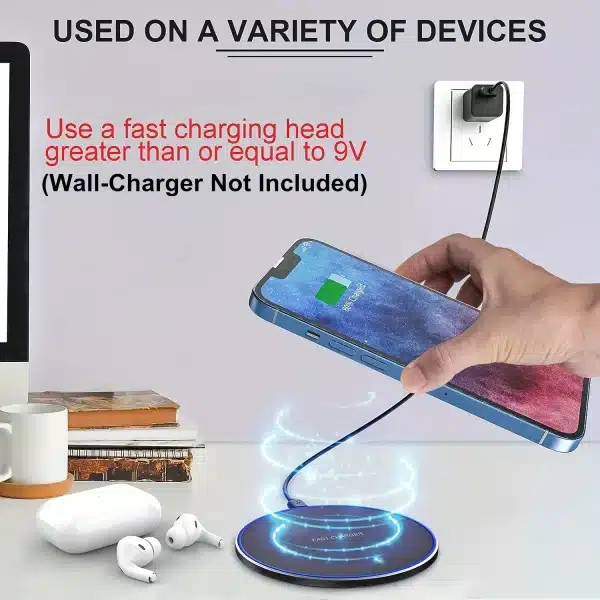 100W Wireless Charger Pad for iPhone 14 13 12 11 Pro Max X Samsung Xiaomi Phone Chargers Induction Fast Charging Dock Station - Image 3