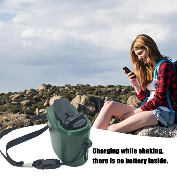 Hand Charger Power Bank Power Bank With Hand Crank Output Voltage 5V Outdoor Camping Gear Portable Power Hank For USB Charging - Image 2