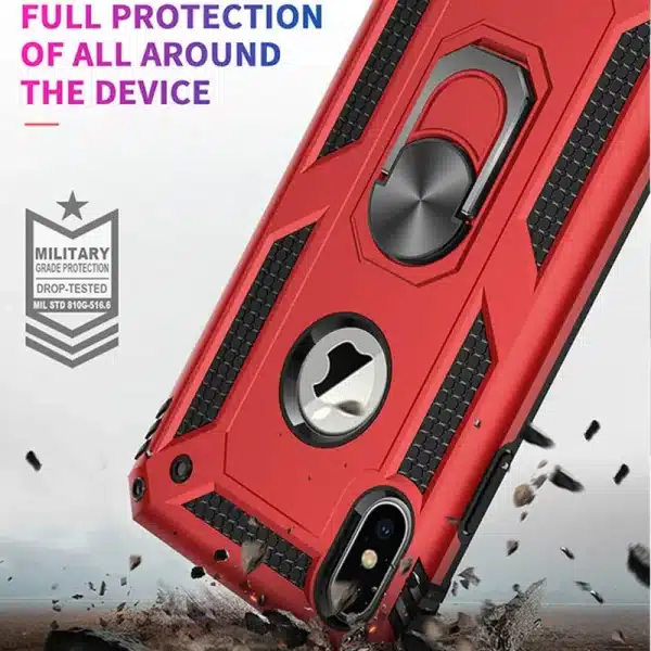 Shockproof Armor Holder Case For iPhone X XS Max XR 7 6 Cases Magnetic Ring Phone Cover For iPhone 6 6s 7 8 Plus Holder Case - Image 5