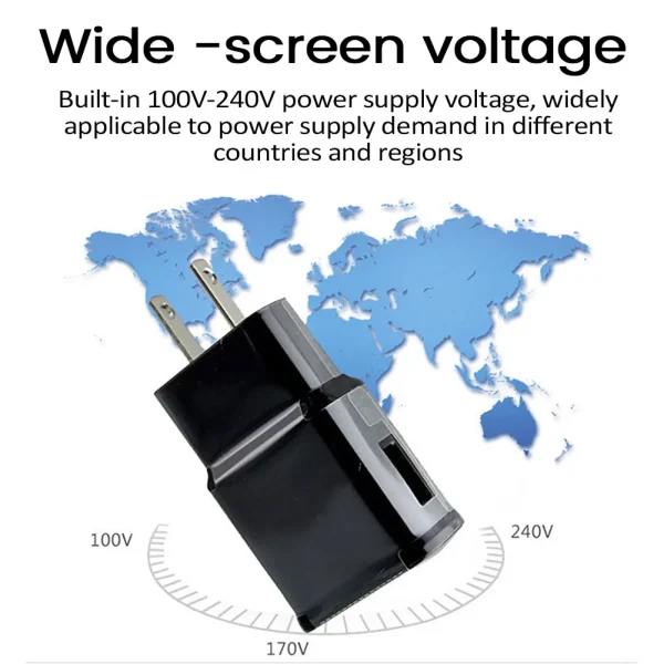 Fast Charging Head 100-240V ABS Material Universal USB Direct Charger US EU Power Adapter - Image 5