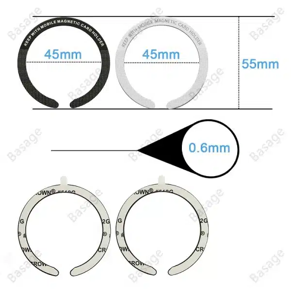 6Pcs Ring For Magsafe Magnetic Wireless Charger For iphone 14 Pro Max 13 12 Mini Universal Metal Sticker Magnet Car Holder Plate - Image 6