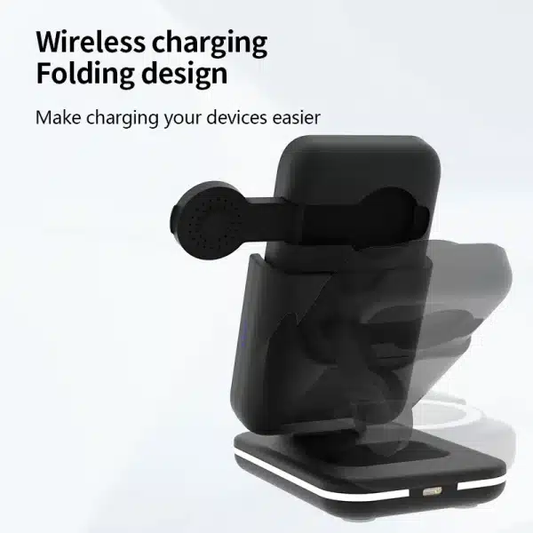 New Portable 5 in 1 5000mah Power Bank & Folding Magnetic Wireless Charging Station for Iphone 15 14 13 Support iWatch 9 Series - Image 5