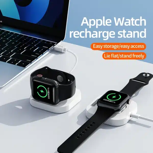 Foldable Mini Magnetic Wireless Charger For Apple Watch series 8 7 6 5 4 SE 3 2 iWatch Type C Wireless Charging For Apple Watch - Image 2