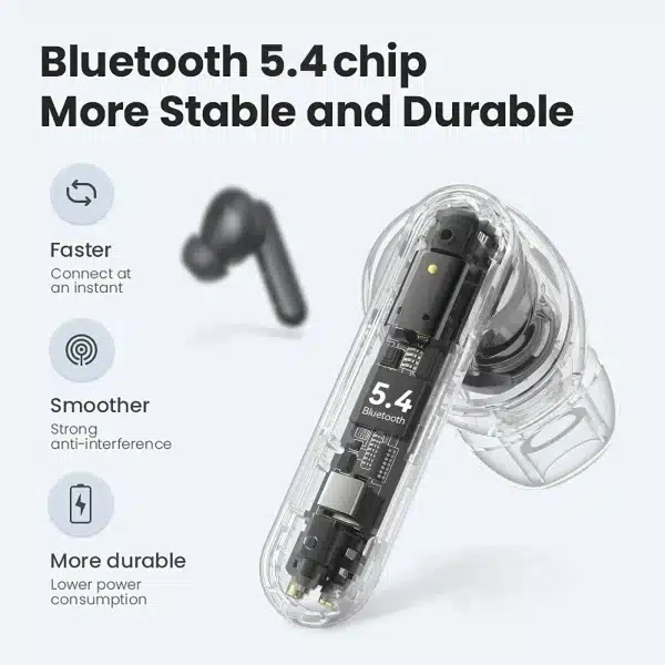 HAYLOU X1 2023 True Wireless Earphone Metallic Case Bluetooth 5.4 Headphones 24-Hour Battery Life Head Phones Half in-ear Earbud - Image 6