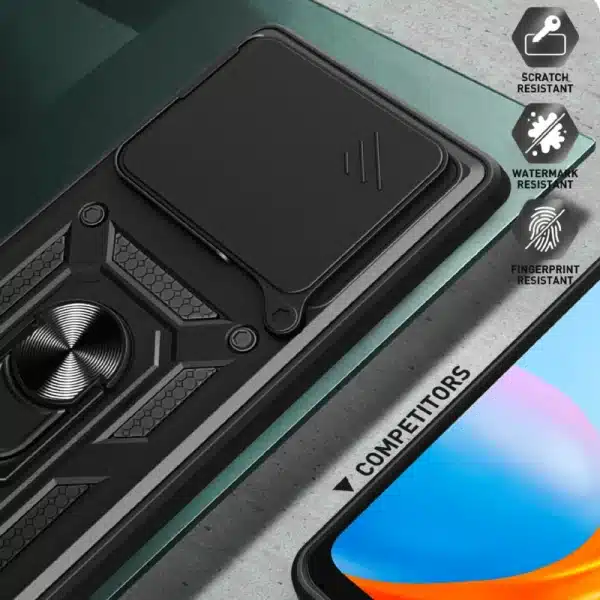 Shockproof Armor Phone Case for Xiaomi 14T 13T 11T Pro for Redmi Note 13 Pro Plus 5G 4G With Car Magnetic Ring Holder Back Cover - Image 3