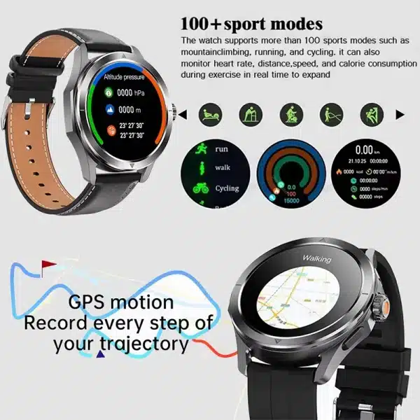 New For Xiaomi S4 Ultra Outdoor Sports Smart Watch Men 1.53 inch AMOLED NFC GPS Compass Heart rate Waterproof BT Call Smartwatch - Image 4