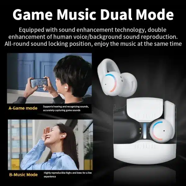 Xiaomi Mijia Original OWS Clip-on Wireless Earphones Low Latency ENC Noise Cancel Headset Long Life Game Bluetooth Headphones - Image 3