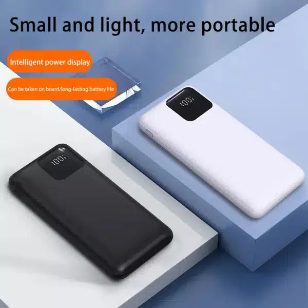 100000mAh 22.5W Power bank with Dual-line 50000mAh Large Capacity Compact Portable Power Bank with Digital Display For Apple - Image 3