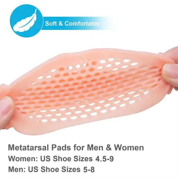 1 Pair Silicone Metatarsal Pads Toe Separator Pain Orthotics Foot Massage Socks Relief Pads Foot Insoles Care Foot Forefoot X8M9 - Image 4