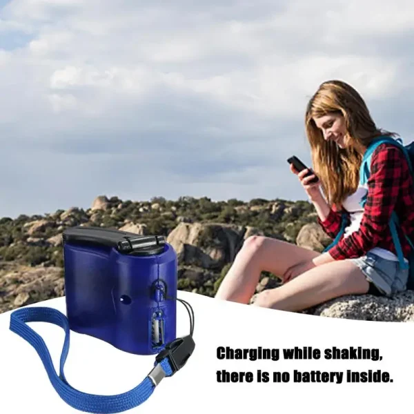 Hand Charger Power Bank Power Bank With Hand Crank Output Voltage 5V Outdoor Camping Gear Portable Power Hank For USB Charging - Image 5