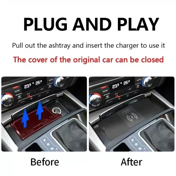 Car wireless charger for Audi A6 C7 A7 S6 RS6 S7 RS7 2011-2018 phone fast charging pad mobile holder charge accessories interior - Image 3