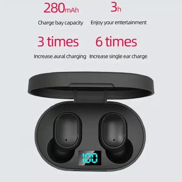 E6S TWS Wireless Headphones Bluetooth Earphone 5.0 Stereo Headset Earbuds with Microphone for Iphone Xiaomi - Image 3