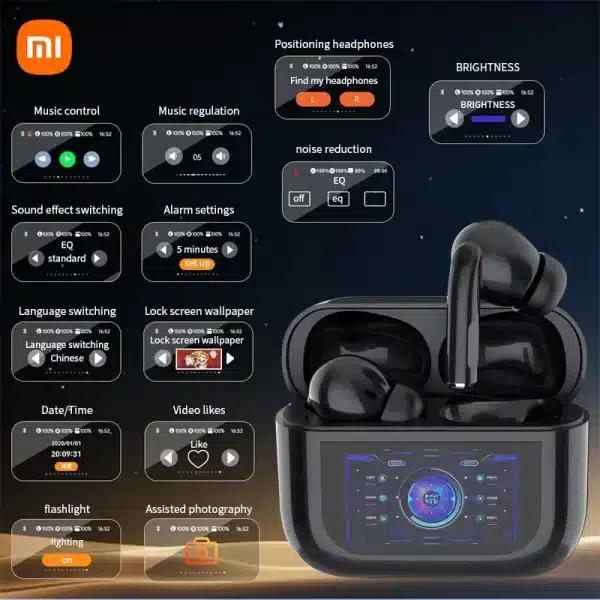 Xiaomi Mijia G4 ANC Wireless Earbuds LED Screen Noise Cancelling Bluetooth Headphones Sports earphones With Mic For Android iOS - Image 2