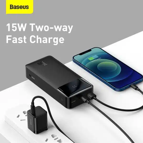 Baseus 30000mAh Power Bank Portable Charger External Battery Fast Charging Pack Powerbank For POCO Xiaomi mi PoverBank - Image 4