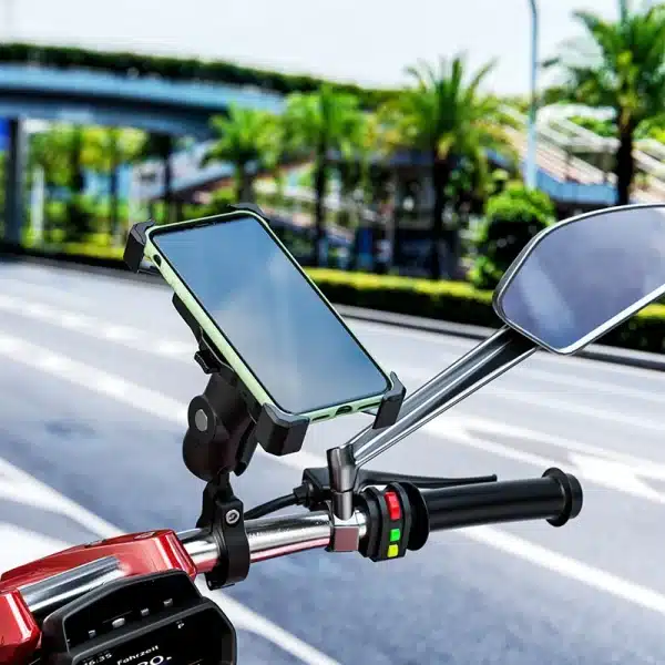 2022 Upgraded Motorcycle Phone Holder 15W Wireless Charger USB QC3.0 Fast Charging Bike Smartphone Stand 360 Cellphone Support - Image 5