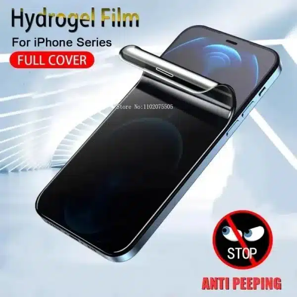 2PCS Anti Spy Hydrogel Film For iPhone 13 12 11 14 15 Pro Max 8 7 Plus Privacy Screen Protectors For iPhone 11 14 Pro XR XS MAX - Image 2