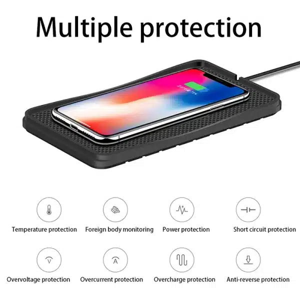 15W Wireless Car Phone Charger Fast Charging pad mat For iPhone 12 13 14 15 Pro XS Max Samsung Xiaomi Huawei Smartphone Charger - Image 3