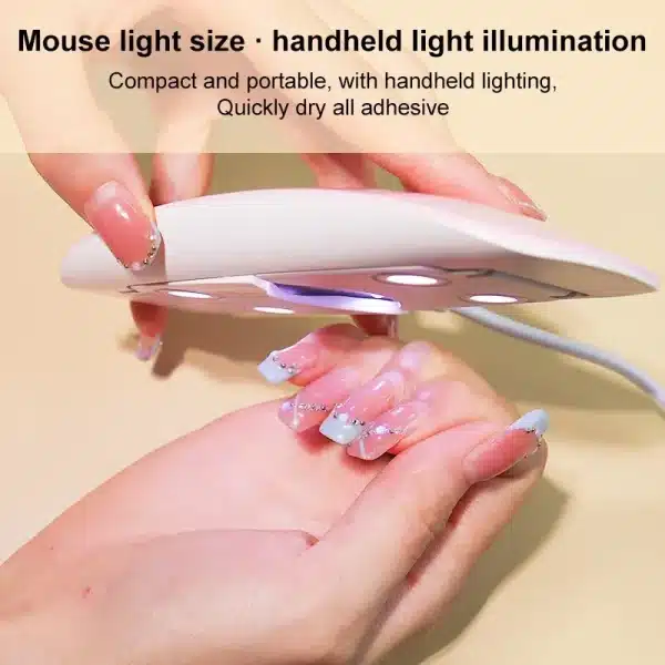 6W Mini Nail Dryer Machine Portable 6 LED UV Manicure Lamp Home Use Nail Lamp For Drying Polish Varnish With USB Cable - Image 5