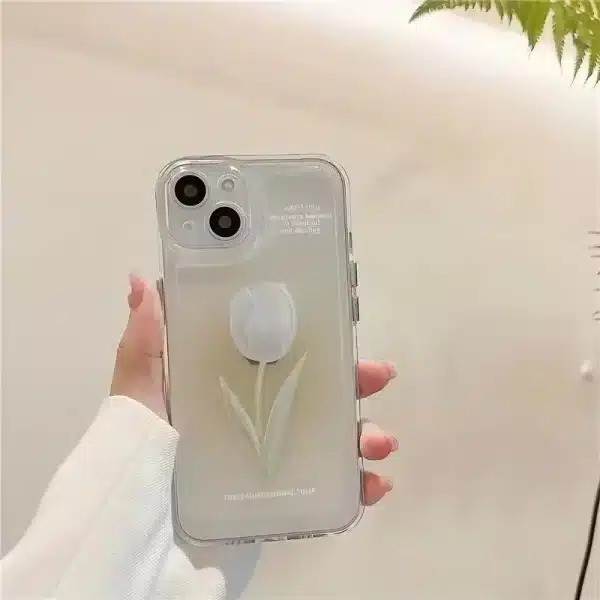 Tulip Phone Case For iPhone 13 11 12 14 15 16 Pro Max XR X XS Max 7 8 15 Plus Shockproof Transparent Cover Silicone Soft Fundas - Image 5