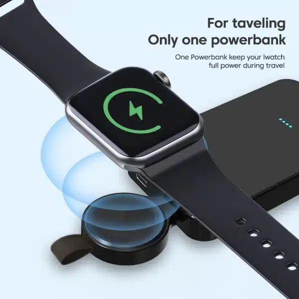 Mini Portable Magnetic Wireless Charger For Apple Watch 8 7 6 5 4 SE 3 USB C Charging For iWatch 44mm/40mm Type-C Watch Chargers - Image 4