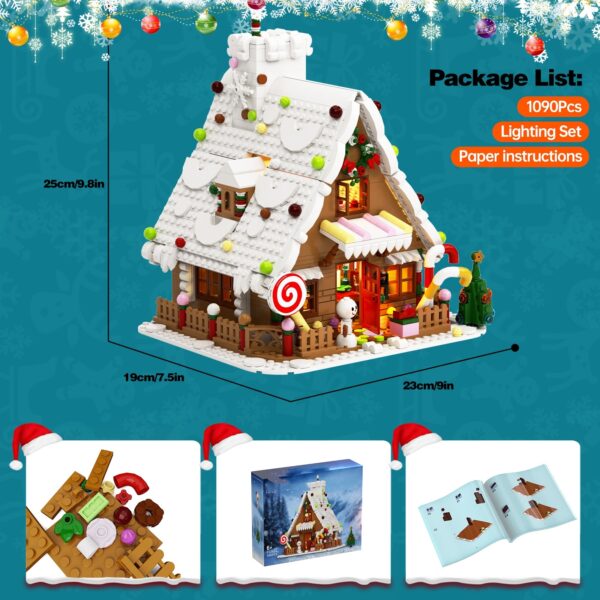 Christmas Gingerbread House Building Block Model - Image 4