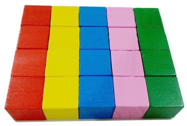 Cube Building Block Mathematics Teaching Aid Set Wood Square Puzzle Small - Image 5