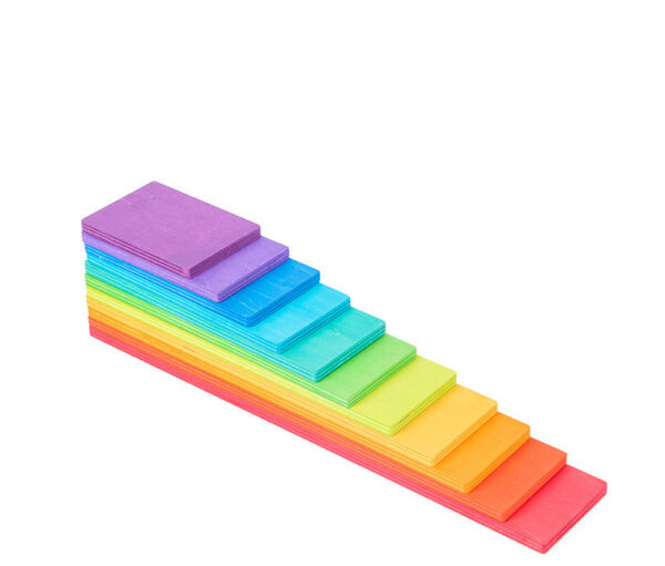 Large Wooden Rainbow Blocks Jenga - Image 10