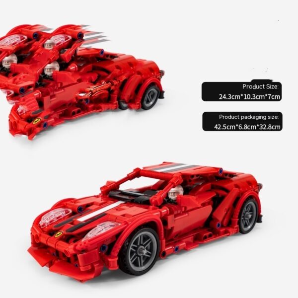 Racing Car Assembling Small Particles Plastic Building Blocks Children's Toys - Image 5