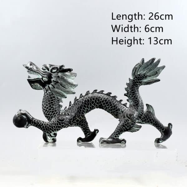 Antique Bronze Dragon Catch Beads Classical Artwork Qinglong Copper Dragon - Image 4
