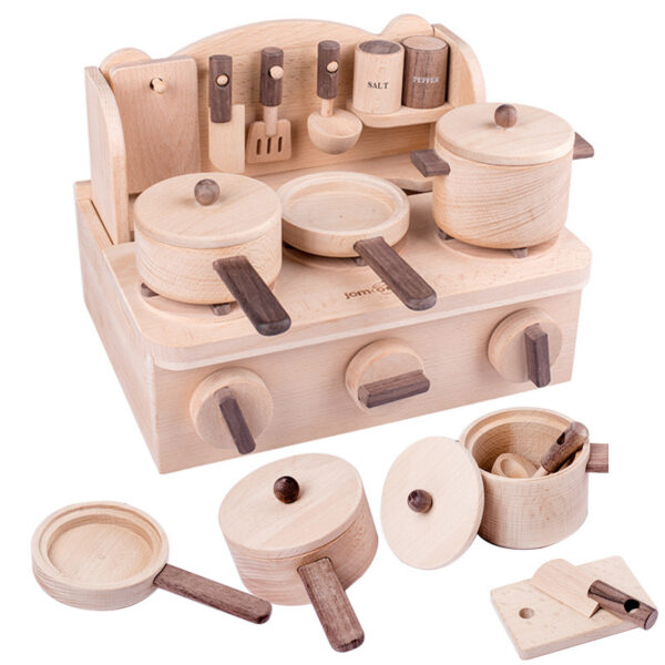 Children's Simulated Kitchen Wooden Early Education Toys - Image 2