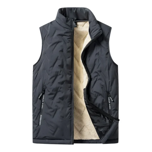 Autumn and winter fashion men's cotton vest jacket casual multifunctional plus size warm standing collar sleeveless men's top 3