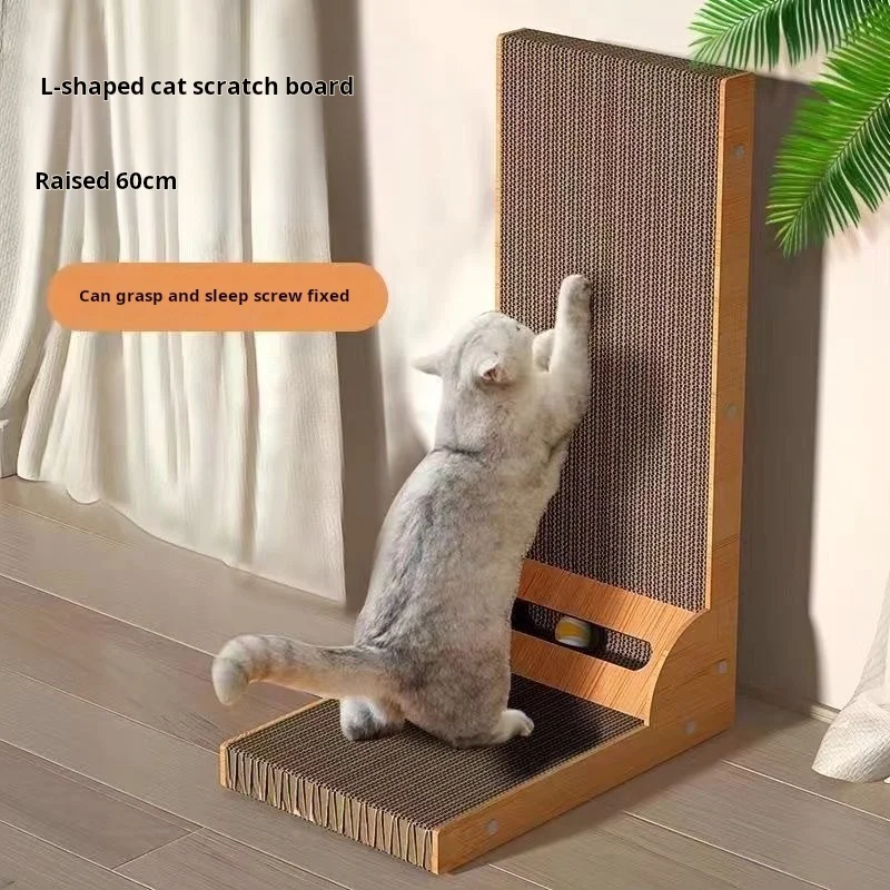 Cat Scratching Post Cat Scratching Board Wooden Wear-resistant and Scratch-resistant Post Furniture Training Grinding Claw Toys 1