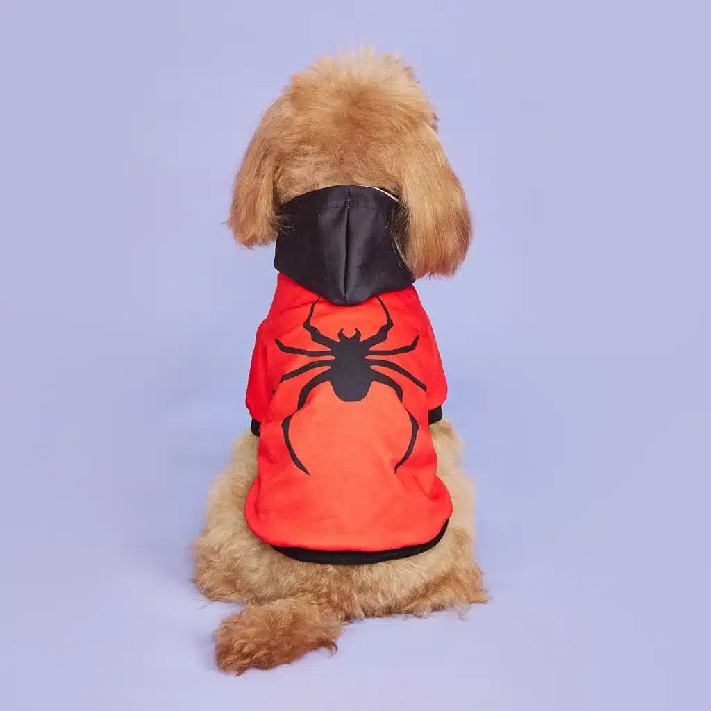 Pet Dog Cat Halloween Hoodies Scary Spider Shirt Dog Sweatshirts Apparel Comfortable Pet Turtleneck Puppy for Halloween  Holiday 1